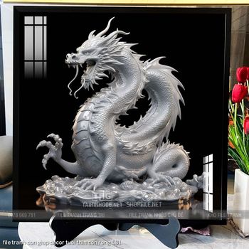 file tranh con giap decor tuoi thin con rong 581