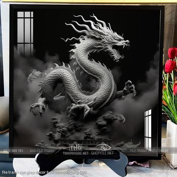 file tranh con giap decor tuoi thin con rong 582