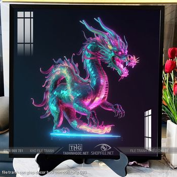 file tranh con giap decor tuoi thin con rong 583