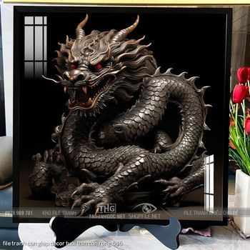 file tranh con giap decor tuoi thin con rong 586