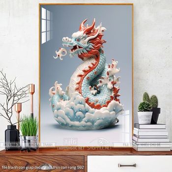 file tranh con giap decor tuoi thin con rong 592