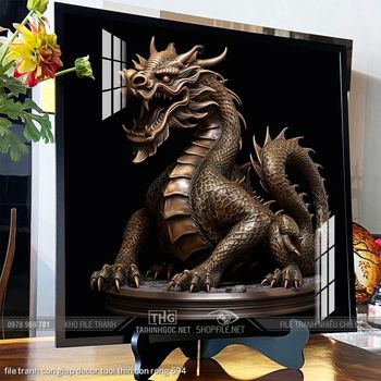 file tranh con giap decor tuoi thin con rong 594