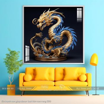 file tranh con giap decor tuoi thin con rong 599