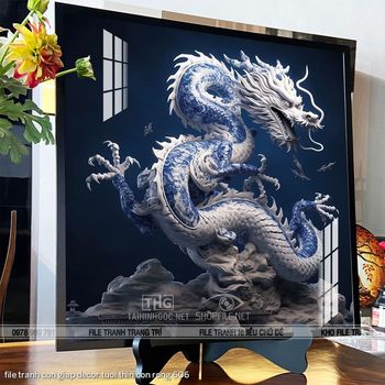 file tranh con giap decor tuoi thin con rong 606