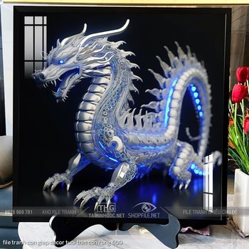 file tranh con giap decor tuoi thin con rong 609