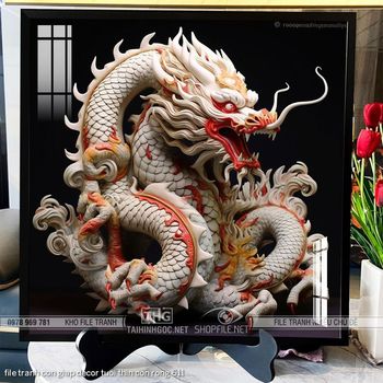 file tranh con giap decor tuoi thin con rong 611