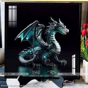 file tranh con giap decor tuoi thin con rong 616