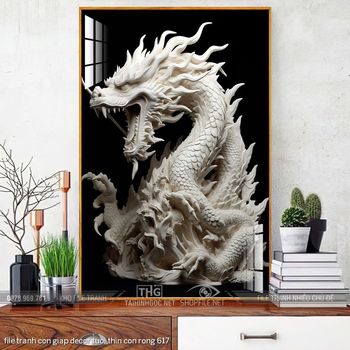 file tranh con giap decor tuoi thin con rong 617