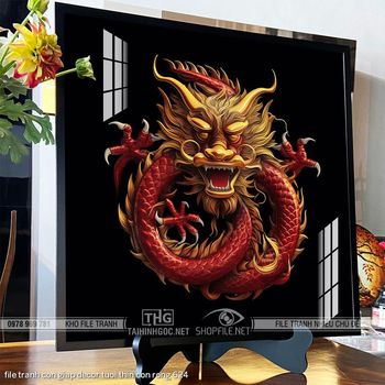 file tranh con giap decor tuoi thin con rong 624