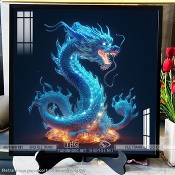 file tranh con giap decor tuoi thin con rong 627