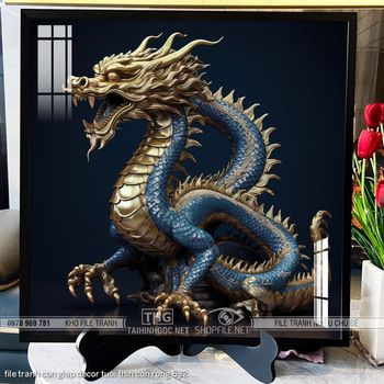 file tranh con giap decor tuoi thin con rong 632