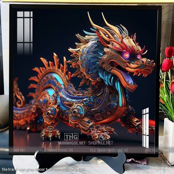 file tranh con giap decor tuoi thin con rong 638