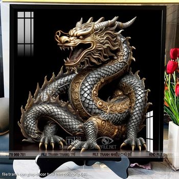 file tranh con giap decor tuoi thin con rong 641