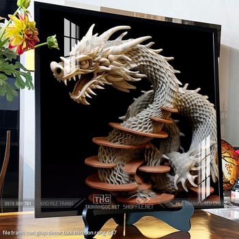 file tranh con giap decor tuoi thin con rong 647