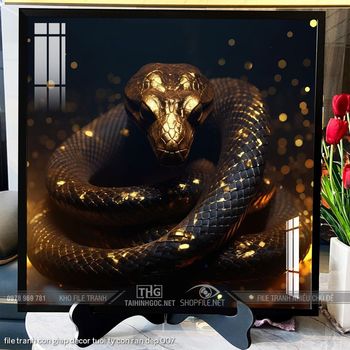 file tranh con giap decor tuoi ty con ran dep 007