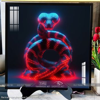 file tranh con giap decor tuoi ty con ran dep 008