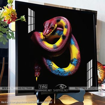 file tranh con giap decor tuoi ty con ran dep 012