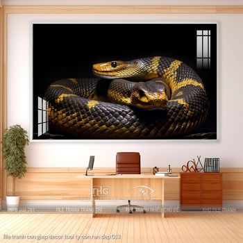 file tranh con giap decor tuoi ty con ran dep 013