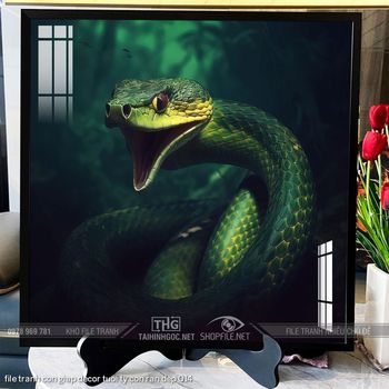 file tranh con giap decor tuoi ty con ran dep 014