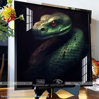 file tranh con giap decor tuoi ty con ran dep 021