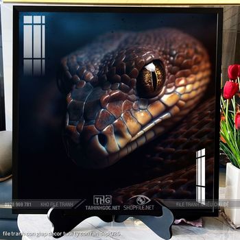 file tranh con giap decor tuoi ty con ran dep 025