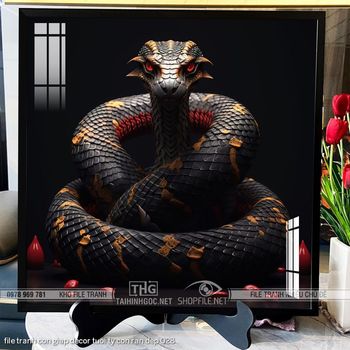 file tranh con giap decor tuoi ty con ran dep 028