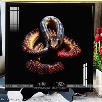 file tranh con giap decor tuoi ty con ran dep 032