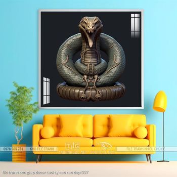 file tranh con giap decor tuoi ty con ran dep 037