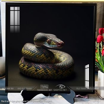 file tranh con giap decor tuoi ty con ran dep 038