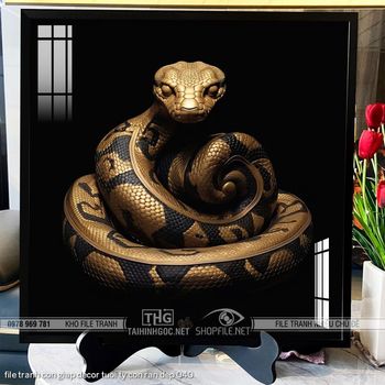 file tranh con giap decor tuoi ty con ran dep 040