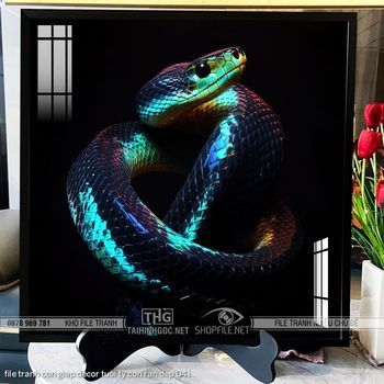 file tranh con giap decor tuoi ty con ran dep 041