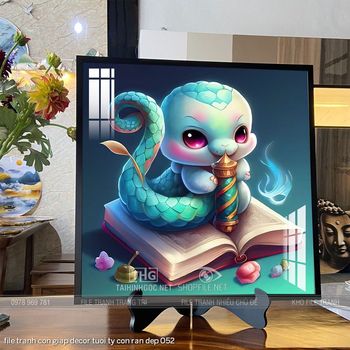 file tranh con giap decor tuoi ty con ran dep 052