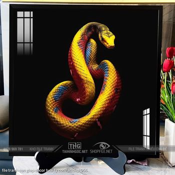 file tranh con giap decor tuoi ty con ran dep 056