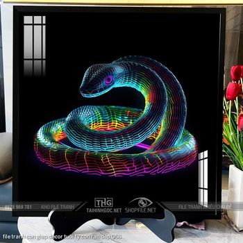 file tranh con giap decor tuoi ty con ran dep 058