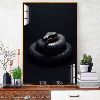 file tranh con giap decor tuoi ty con ran dep 060