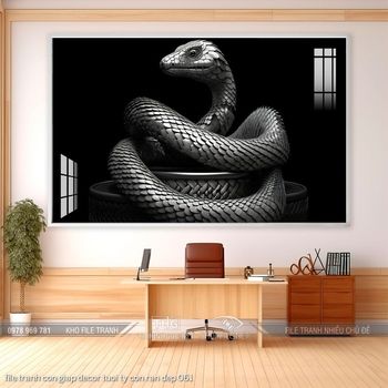 file tranh con giap decor tuoi ty con ran dep 061