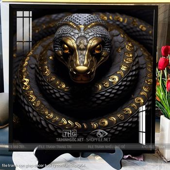 file tranh con giap decor tuoi ty con ran dep 064