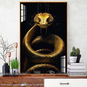 file tranh con giap decor tuoi ty con ran dep 065