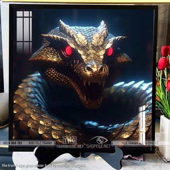 file tranh con giap decor tuoi ty con ran dep 066