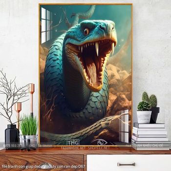 file tranh con giap decor tuoi ty con ran dep 067