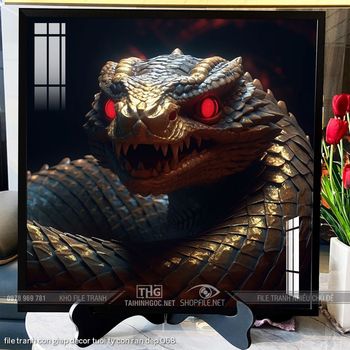 file tranh con giap decor tuoi ty con ran dep 068