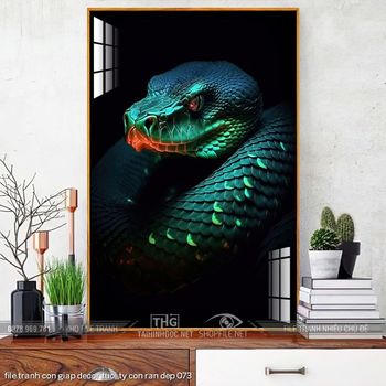 file tranh con giap decor tuoi ty con ran dep 073