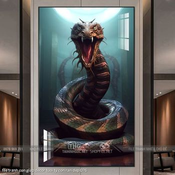 file tranh con giap decor tuoi ty con ran dep 076