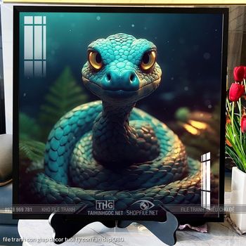 file tranh con giap decor tuoi ty con ran dep 080