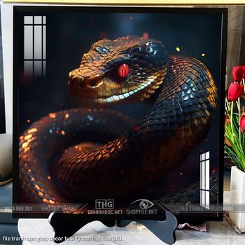 file tranh con giap decor tuoi ty con ran dep 081