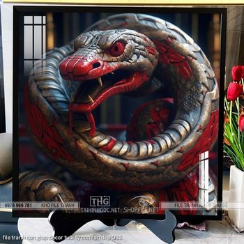 file tranh con giap decor tuoi ty con ran dep 082