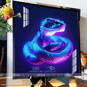 file tranh con giap decor tuoi ty con ran dep 083