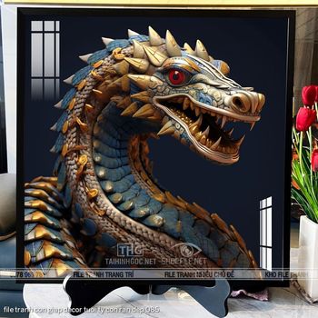 file tranh con giap decor tuoi ty con ran dep 085