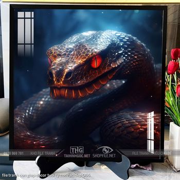 file tranh con giap decor tuoi ty con ran dep 086