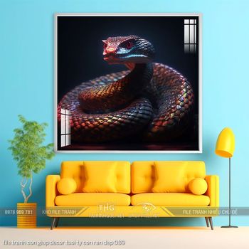 file tranh con giap decor tuoi ty con ran dep 089